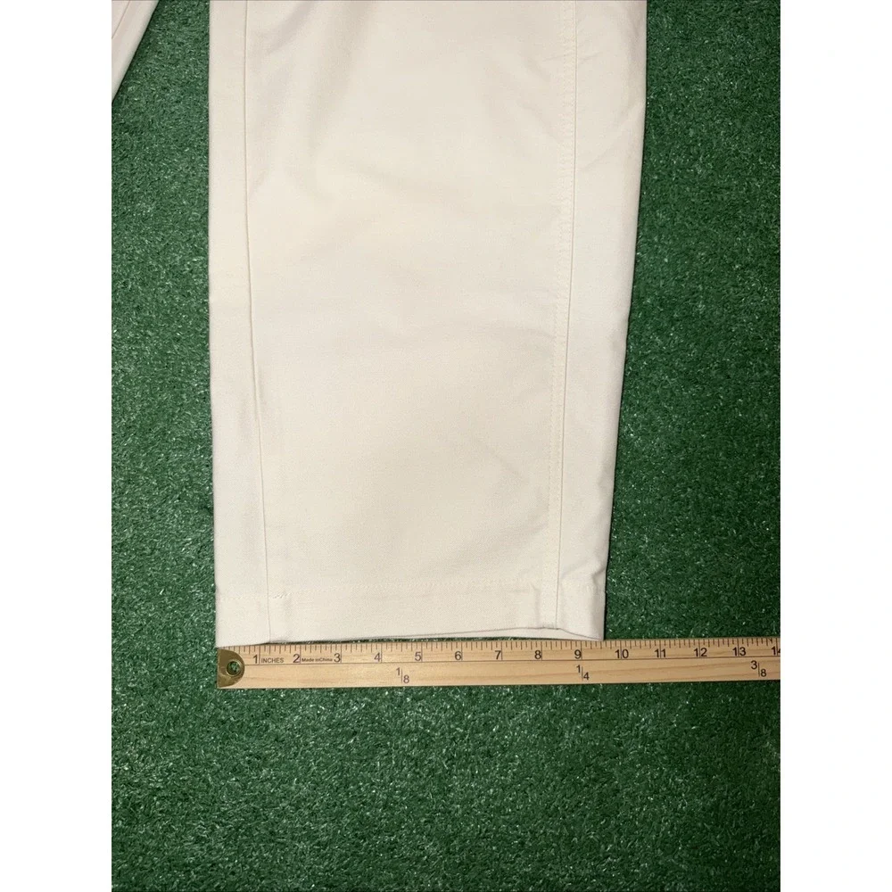 Uniqlo Unisex Barrel Leg Pants High Waist Cream Medium 30in Waist - Picture 3 of 6